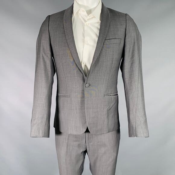 THE KOOPLES Size 38 Grey Wool Notch Lapel Suit - Picture 1 of 13